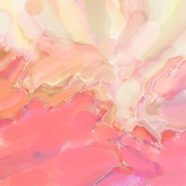 El yapımı sürreal soyut desenli suluboya. Modern sanatsal resim. 2D çizim. Arkaplan boyası karışımı. Yaratıcı duvar sanatı. Çağdaş sanat.