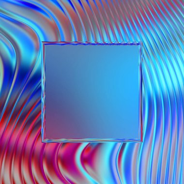 Soyut çerçeveli arkaplan. Renkli, canlı, dalgalı bir duvar kağıdı. Merkezi çerçeveli yaratıcı grafik 2d çizim. Dinamik şekilli modaya uygun sıvı örtüsü.