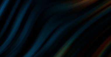 Siyah arka planda renkli düz çizgiler. Sıvı ve sıvı renkli dalgalar karanlıkta akıyor. Duvar kağıdı, afiş, arkaplan, kart, kitap, kapak, poster, afiş, broşür