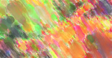 Çağdaş sanat. El yapımı resim. Modern sanat eserleri. Yüzeyde suluboya fırça darbeleriyle resim yapmak. 2D çizim. Sanatsal arkaplan resmi. Tablo üzerinde soyut resim. Renkli doku.