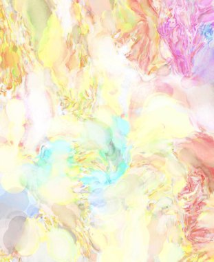 Yumuşak suluboya duvar kağıdı. Hafifçe fırçalanmış renkleri olan sanatsal bir resim. Pastel renkler arkaplana dokunmuş. Soyut duvar sanatı..