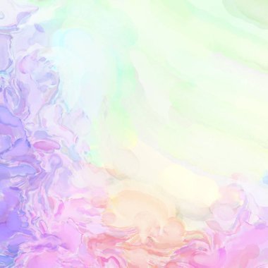 El yapımı sürreal soyut desenli suluboya. Modern sanatsal resim. 2D çizim. Arkaplan boyası karışımı. Yaratıcı duvar sanatı. Çağdaş sanat.