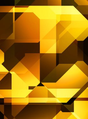 Renkli ve canlı geometrik şekiller katmanları var. Bir teknoloji planının dijital illüstrasyonu. Gelecekçi tasarım şablonu.