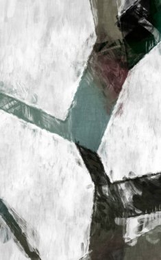 Soyut arkaplanda pürüzlü fırça darbeleri. Fırça boyası. Renkli boya darbeleri. Eşsiz duvar sanatı. Tuvaldeki modern sanat. Renkli çağdaş sanat eserleri. 