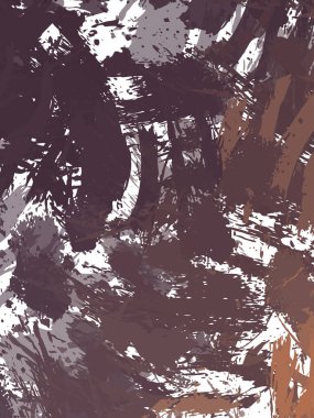 Renkli fırça darbelerinin 2B çizimi. Dekoratif doku resmi. Canlı boya desenli arka plan. Kaotik fırça darbeleri resim.