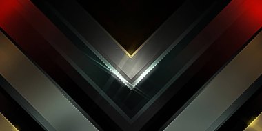 Soyut parlayan geometrik ışıklar arka planda. Fraktal simetrik grafik çizimi. Parıldayan ve parıldayan çubukları kesiştir.