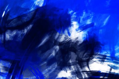 Sanatsal soyut arkaplan. Doku boyalı duvar kağıdı. Boya darbeleriyle yaratıcı bir illüstrasyon. Fırça desenli resim.