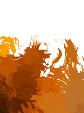 Taranmış Boyalı Soyut Arkaplan. Vahşi kaotik fırça darbeleri. Boya darbeleri. 2D İllüstrasyon. Fırça darbeli resim. 