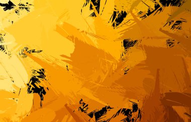 Vahşi fırça darbeleriyle yaratıcı soyut resim. Artistik fırça darbeleriyle donatılmış. Renkli ve canlı bir tasvir. Boyalı sanat.