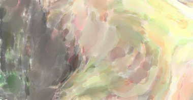 Modern fırça darbeleri. Pastel renklerde suluboya resim. Poster, duvar sanatı, afiş, kart, kitap kapağı veya ambalaj için sakinleştirici kompozisyonun yumuşak renkli çizimi. 