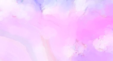 Pastel renklerde suluboya resim. Poster, duvar sanatı, afiş, kart, kitap kapağı ya da ambalaj için rahatlatıcı kompozisyonun yumuşak renkli çizimi. Modern fırça darbeleri resim.