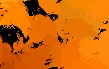 Vahşi fırça darbeleriyle yaratıcı soyut resim. Artistik fırça darbeleriyle donatılmış. Renkli ve canlı bir tasvir. Boyalı sanat.