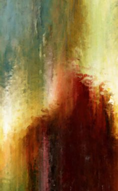 Modern sanat. Renkli çağdaş sanat eserleri. Renkli boya darbeleri. Soyut arkaplanda fırça darbeleri. Fırça boyası. Eşsiz duvar sanatı.