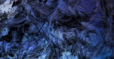 Modern sanat. Taranmış Boyalı Soyut Arkaplan. Fırça darbesi ile boyanmış. Boya darbeleri. 2B Görüntü