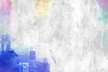 Soyut arkaplanda pürüzlü fırça darbeleri. Fırça boyası. Renkli boya darbeleri. Eşsiz duvar sanatı. Tuvaldeki modern sanat. Renkli çağdaş sanat eserleri. 