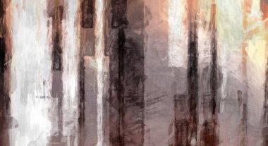 Soyut arkaplanda pürüzlü fırça darbeleri. Fırça boyası. Renkli boya darbeleri. Eşsiz duvar sanatı. Tuvaldeki modern sanat. Renkli çağdaş sanat eserleri. 