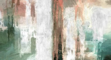 Soyut arkaplanda pürüzlü fırça darbeleri. Fırça boyası. Renkli boya darbeleri. Eşsiz duvar sanatı. Tuvaldeki modern sanat. Renkli çağdaş sanat eserleri. 