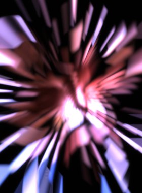 Işık parçacık izleri. Parlayan parçacıkları ve çizgileri olan ışık patlaması yıldızı. Güzel hareketli soyut ışın arkaplanı.