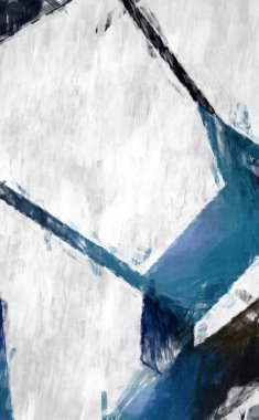 Soyut arkaplanda pürüzlü fırça darbeleri. Fırça boyası. Renkli boya darbeleri. Eşsiz duvar sanatı. Tuvaldeki modern sanat. Renkli çağdaş sanat eserleri. 