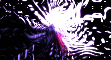 Işık parçacık izleri. Parlayan parçacıkları ve çizgileri olan ışık patlaması yıldızı. Güzel hareketli soyut ışın arkaplanı.