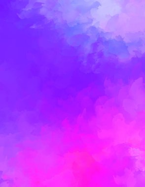 Renkli fırça darbelerinin 2D çizimi. Dekoratif desenli resim. canlı boya desenli arkaplan.