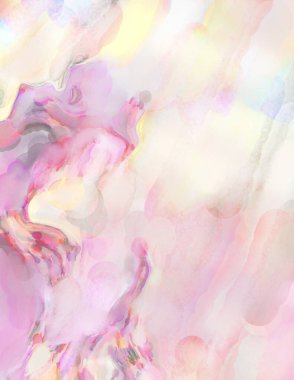 Çağdaş sanat. El yapımı resim. Modern sanat eserleri. Yüzeyde suluboya fırça darbeleriyle resim yapmak. 2D çizim. Sanatsal arkaplan resmi. Tablo üzerinde soyut resim. Renkli doku.