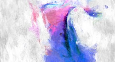 Soyut arkaplanda pürüzlü fırça darbeleri. Fırça boyası. Renkli boya darbeleri. Eşsiz duvar sanatı. Tuvaldeki modern sanat. Renkli çağdaş sanat eserleri. 