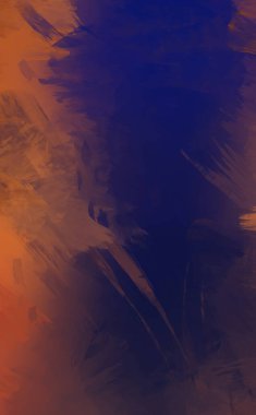 Renkli fırça darbelerinin 2D çizimi. Dekoratif desenli resim. canlı boya desenli arkaplan.