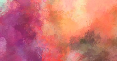 Duvar sanatı Eşsiz ve yaratıcı illüstrasyon. Fırça darbesi ile boyanmış. Renkli fırça darbelerinin soyut arkaplanı. Fırçalanmış canlı duvar kâğıdı. Boyalı sanatsal yaratım.