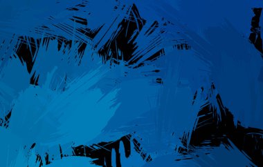 Vahşi fırça darbeleriyle yaratıcı soyut resim. Artistik fırça darbeleriyle donatılmış. Renkli ve canlı bir tasvir. Boyalı sanat.