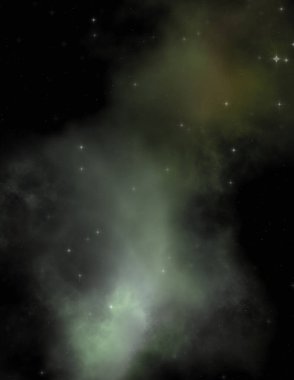 Galaksi uzayındaki yıldız alanı renkli nebula ile. Uzayın derinliklerinin bilim kurgu geçmişi. Ruhsal duvar kağıdı.