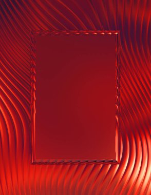 Soyut çerçeveli arkaplan. Renkli, canlı, dalgalı bir duvar kağıdı. Merkezi çerçeveli yaratıcı grafik 2d çizim. Dinamik şekilli modaya uygun sıvı örtüsü.