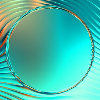 Soyut çerçeveli arkaplan. Renkli, canlı, dalgalı bir duvar kağıdı. Merkezi çerçeveli yaratıcı grafik 2d çizim. Dinamik şekilli modaya uygun sıvı örtüsü.