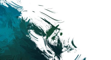 Taranmış Boyalı Soyut Arkaplan. Vahşi kaotik fırça darbeleri. Boya darbeleri. 2D İllüstrasyon. Fırça darbeli resim. 