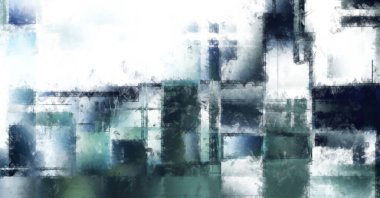 Modern sanat. Renkli çağdaş sanat eserleri. Renkli boya darbeleri. Soyut arkaplanda fırça darbeleri. Fırça boyası. Eşsiz duvar sanatı.