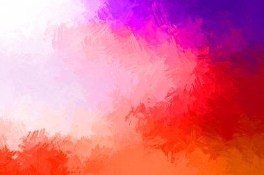 Canlı fırça darbeleriyle boyanmış. Renkli desenli resim. Fırçalanmış duvar kağıdını boya.