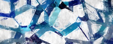 Soyut arkaplanda pürüzlü fırça darbeleri. Fırça boyası. Renkli boya darbeleri. Eşsiz duvar sanatı. Tuvaldeki modern sanat. Renkli çağdaş sanat eserleri. 