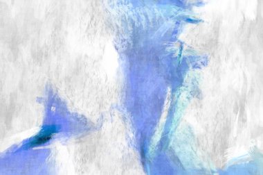 Soyut arkaplanda pürüzlü fırça darbeleri. Fırça boyası. Renkli boya darbeleri. Eşsiz duvar sanatı. Tuvaldeki modern sanat. Renkli çağdaş sanat eserleri. 