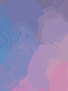 Duvar sanatı Eşsiz ve yaratıcı illüstrasyon. Fırça darbesi ile boyanmış. Renkli fırça darbelerinin soyut arkaplanı. Fırçalanmış canlı duvar kâğıdı. Boyalı sanatsal yaratım.