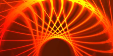 Işık dalgalarının neon renkli soyut tasarımı. Dijital arka plan ve neon ışığı parlama efekti. Parlak ışınlar duvar kağıdı.