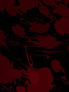 Vahşi fırça darbeleriyle yaratıcı soyut resim. Artistik fırça darbeleriyle donatılmış. Renkli ve canlı bir tasvir. Boyalı sanat.