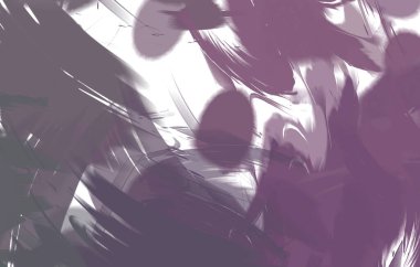 Renkli fırça darbelerinin 2B çizimi. Dekoratif doku resmi. Canlı boya desenli arka plan. Kaotik fırça darbeleri resim.