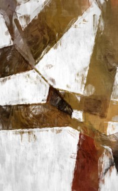 Soyut arkaplanda pürüzlü fırça darbeleri. Fırça boyası. Renkli boya darbeleri. Eşsiz duvar sanatı. Tuvaldeki modern sanat. Renkli çağdaş sanat eserleri. 