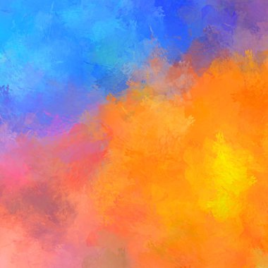 Boya darbeleri. 2D İllüstrasyon. Taranmış Boyalı Soyut Arkaplan. Fırça darbesi ile boyanmış. Modern sanat.