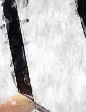 Soyut arkaplanda pürüzlü fırça darbeleri. Fırça boyası. Renkli boya darbeleri. Eşsiz duvar sanatı. Tuvaldeki modern sanat. Renkli çağdaş sanat eserleri. 