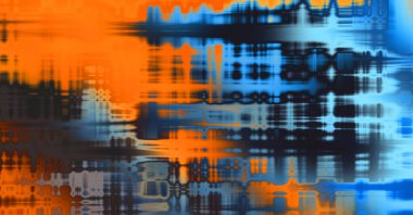 Soyut arkaplan. Yaşlanmış grunge dokusunda geometrik elementler. Farklı renk desenli grafiksel illüstrasyon.