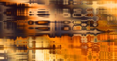 Soyut arkaplan. Yaşlanmış grunge dokusunda geometrik elementler. Farklı renk desenli grafiksel illüstrasyon.