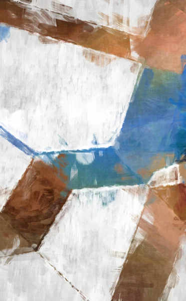 Soyut arkaplanda pürüzlü fırça darbeleri. Fırça boyası. Renkli boya darbeleri. Eşsiz duvar sanatı. Tuvaldeki modern sanat. Renkli çağdaş sanat eserleri. 