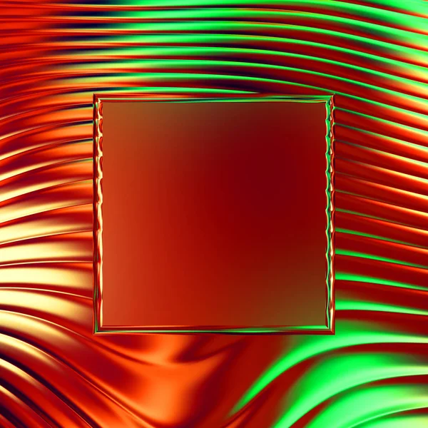 Soyut çerçeveli arkaplan. Renkli, canlı, dalgalı bir duvar kağıdı. Merkezi çerçeveli yaratıcı grafik 2d çizim. Dinamik şekilli modaya uygun sıvı örtüsü.