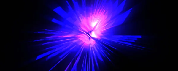 Lancio Futuristico Della Lente Luce Stella Esplosione Con Particelle Luminose — Foto Stock